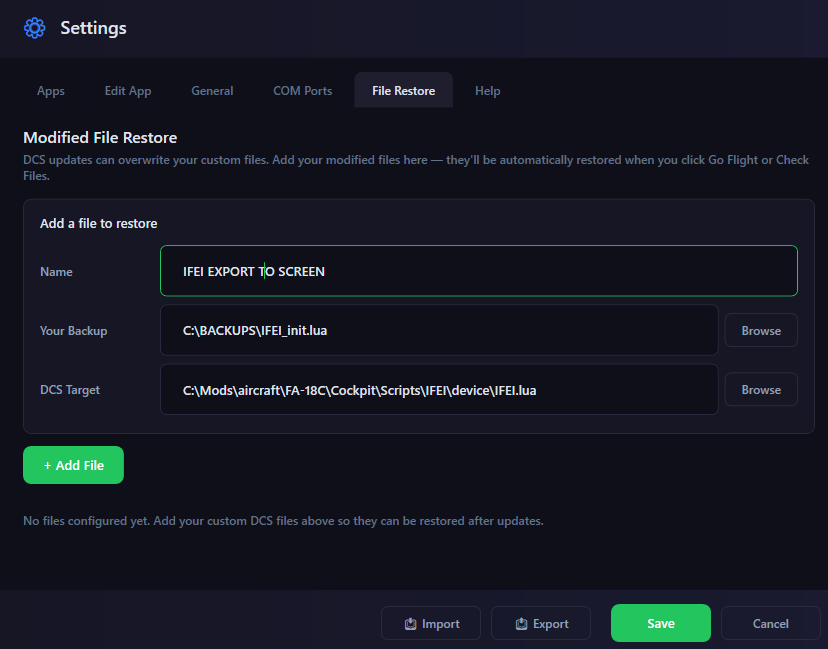 File Restore Feature